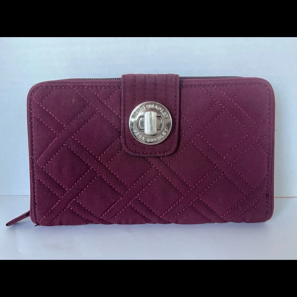 Vera Bradley quilted maroon wallet - Picture 4 of 4